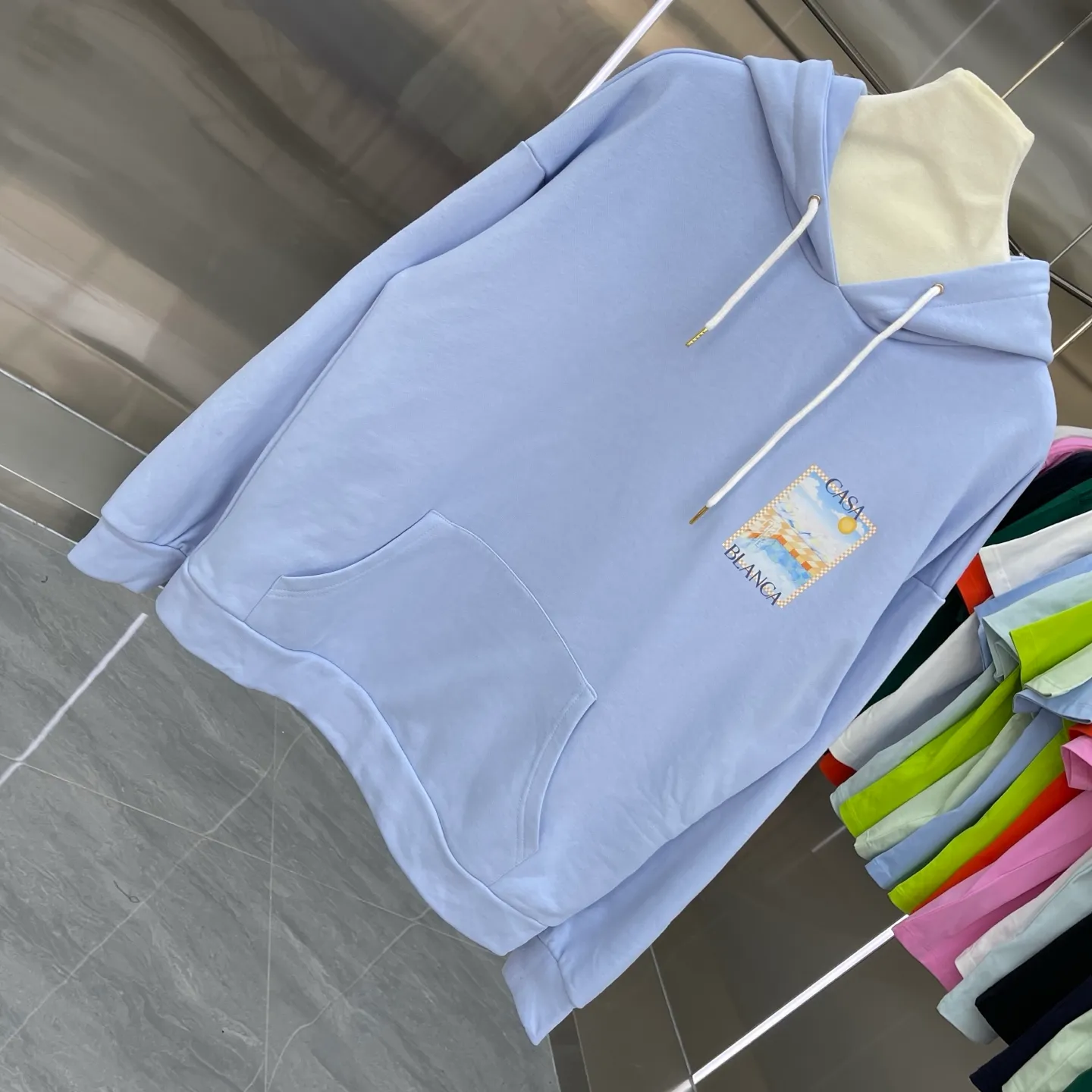 CASABLANCA + Factory ：Black White Blue Sizes：S M L XL XXL